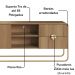Rack Bancada Organica TV 65 Pol 180 cm 28076 Hanover Dourado Artesano