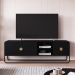 Rack Bancada Organica TV 65 Pol 180 cm 28076 Nero Preto Artesano