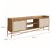 Rack Oslo 2 PT Hanover e Dourado 183 cm