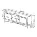 Rack Oslo 2 PT Hanover e Dourado 183 cm