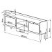 Rack Para TV 65 Pol 183 CM Pes Madeira 27930 Oslo Nero Artesano