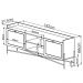 Rack Para TV 65 Pol 183 CM Pes Metal 28930 Oslo Hanover Artesano