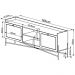 Rack Para TV 65 Pol 183 CM Pes Metal 28930 Oslo Nero Artesano