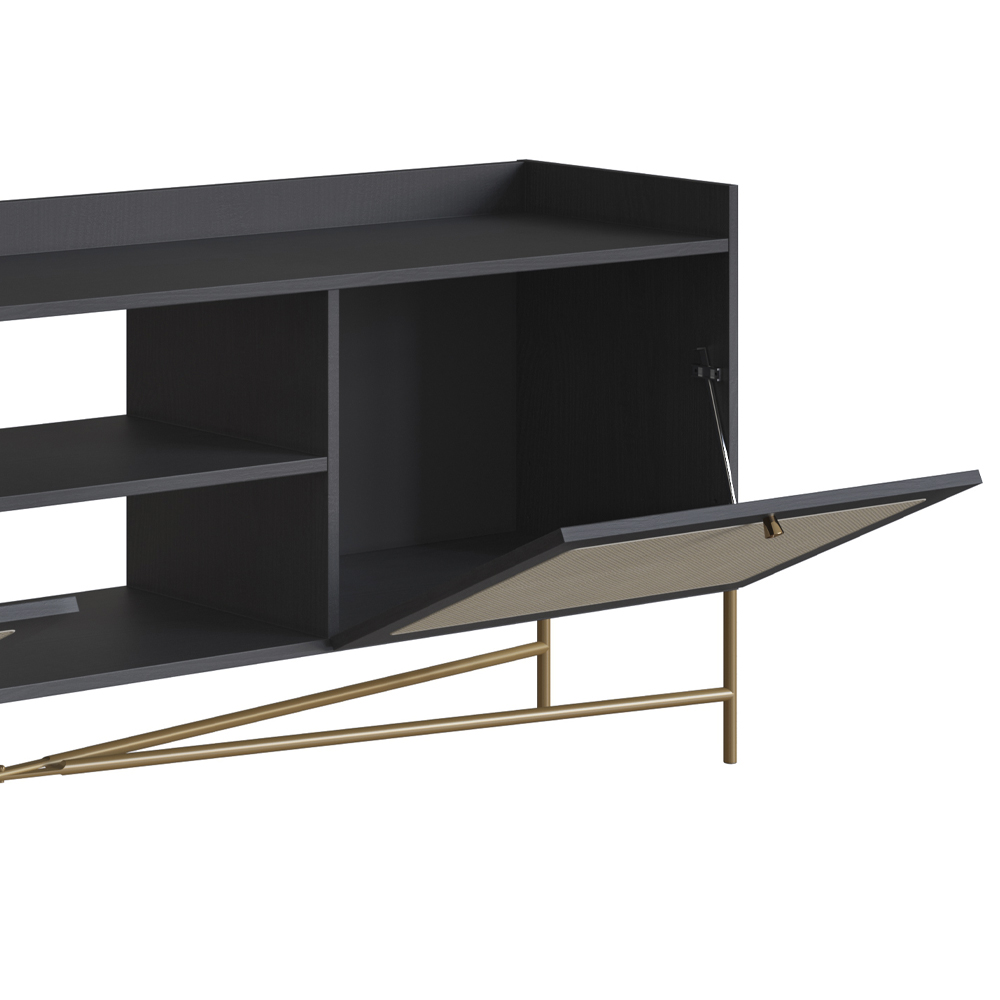 Rack Para TV 65 Pol 183 CM Pes Metal 28930 Oslo Nero Artesano