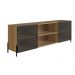 Rack York 180cm Estrutura Preto Fosco - Hanover