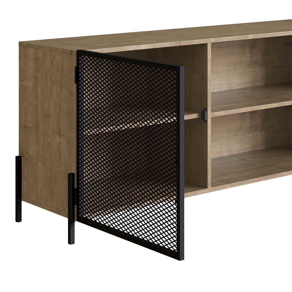 Rack York 180cm Estrutura Preto Fosco - Vermont