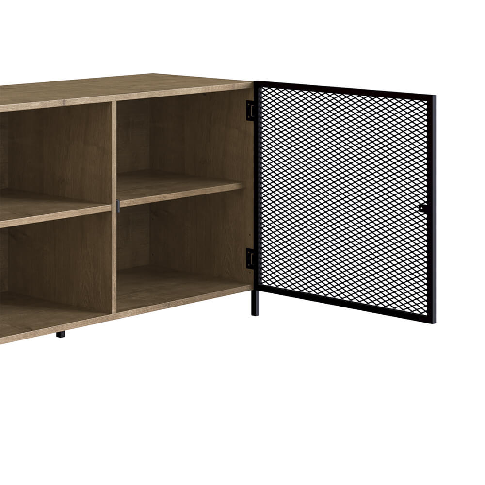 Rack York 180cm Estrutura Preto Fosco - Vermont