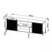 Rack York 180cm Estrutura Preto Fosco - Vermont