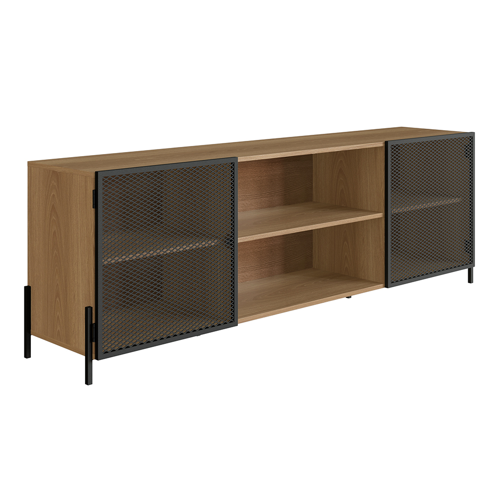 Rack York Hanover e Preto 180 cm