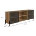 Rack York Hanover e Preto 180 cm