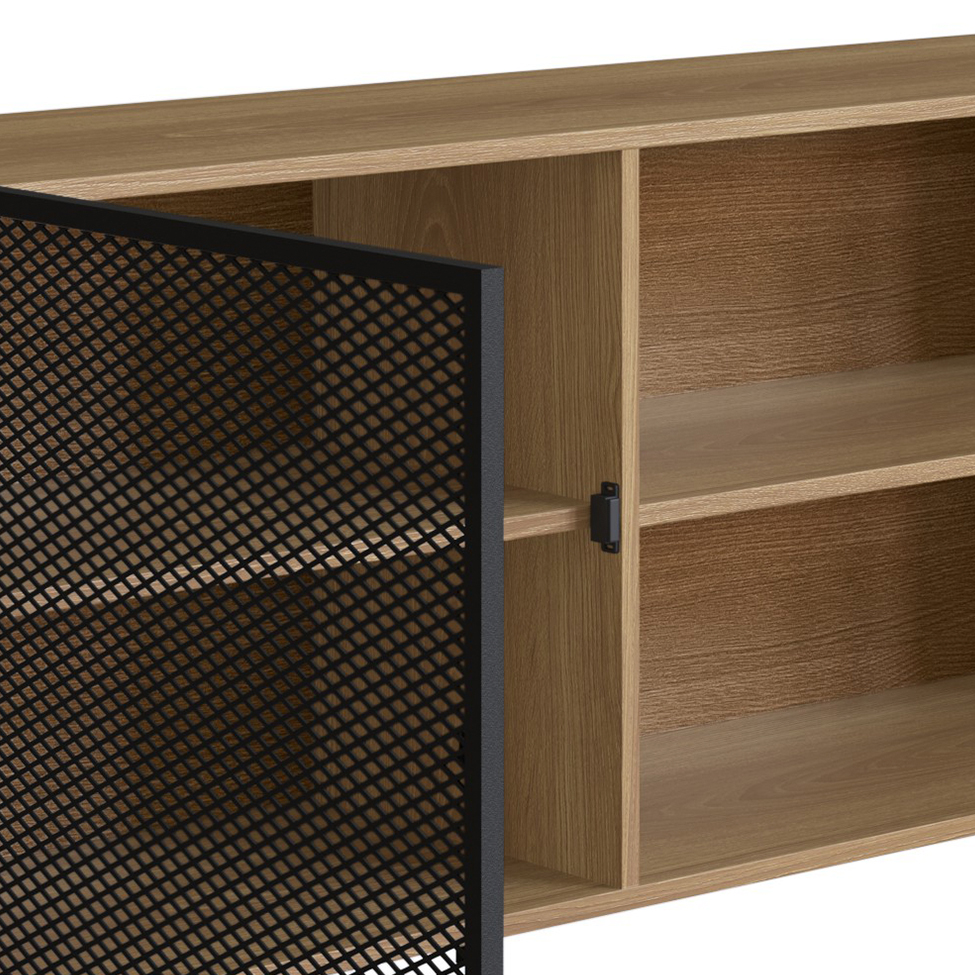 Rack York Hanover e Preto 180 cm