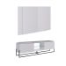 Rack com Painel para TV até 60 Polegadas Vesta 2 PT Branco Thassos e Preto