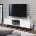 Rack com Painel para TV até 60 Polegadas Vesta 2 PT Branco Thassos e Preto