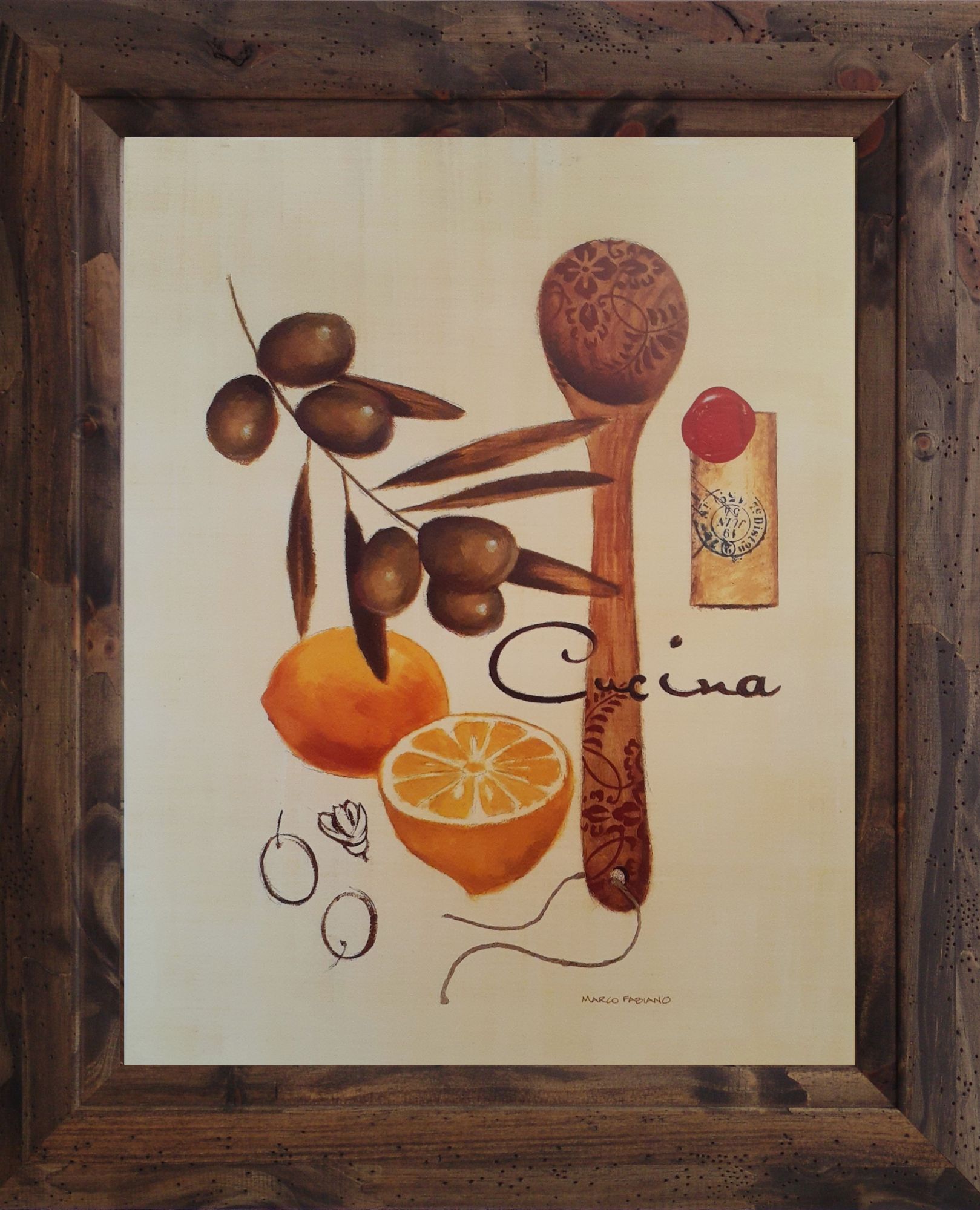 Gravura Coleção Cozinha Huile D'olive 21 X 15,5 Cm