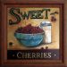 Gravura Da Coleção Cozinha Sweet Cherries 45 X 45 Cm