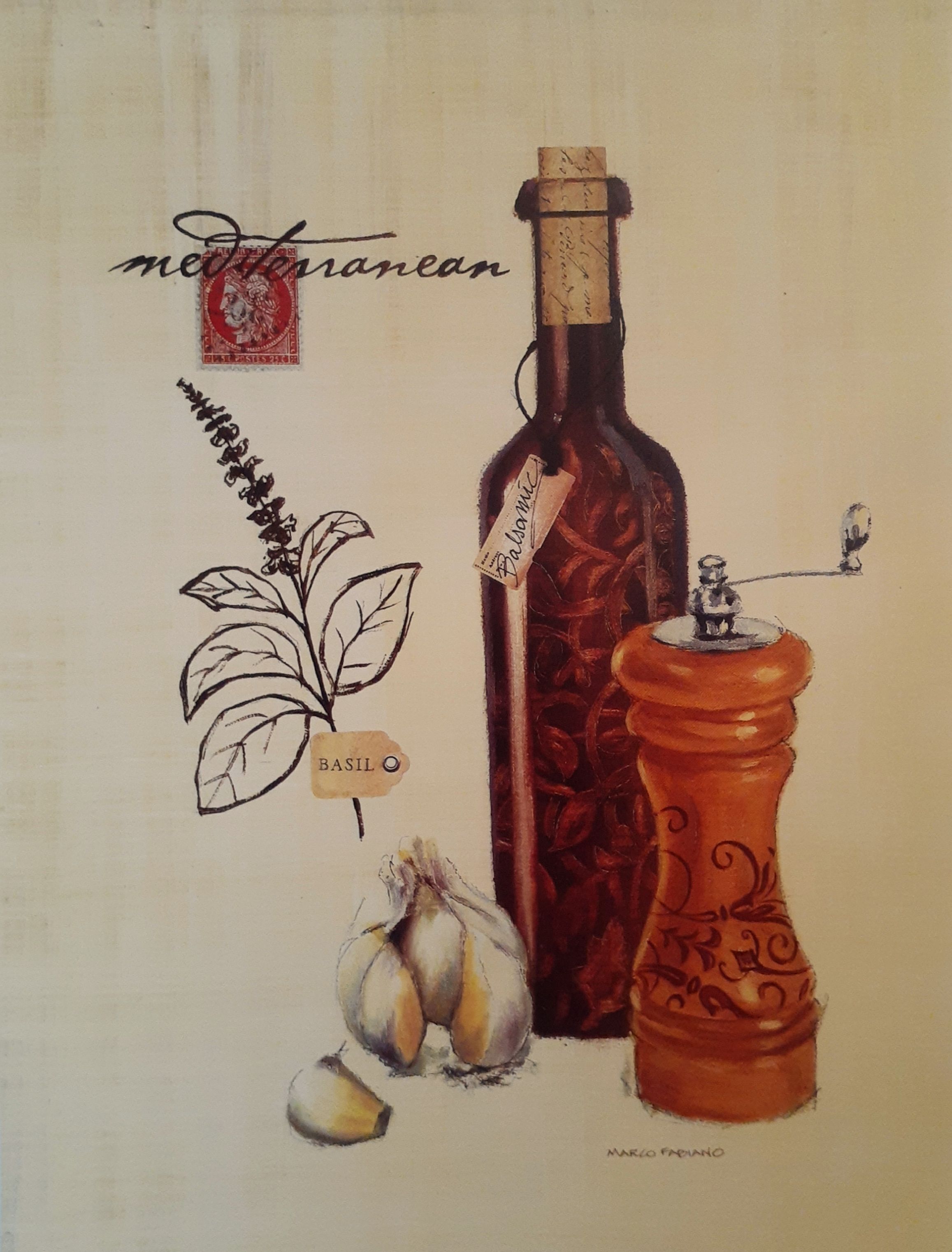 Gravuras Coleção Cozinha Temperos 21 X 15,5 Cm