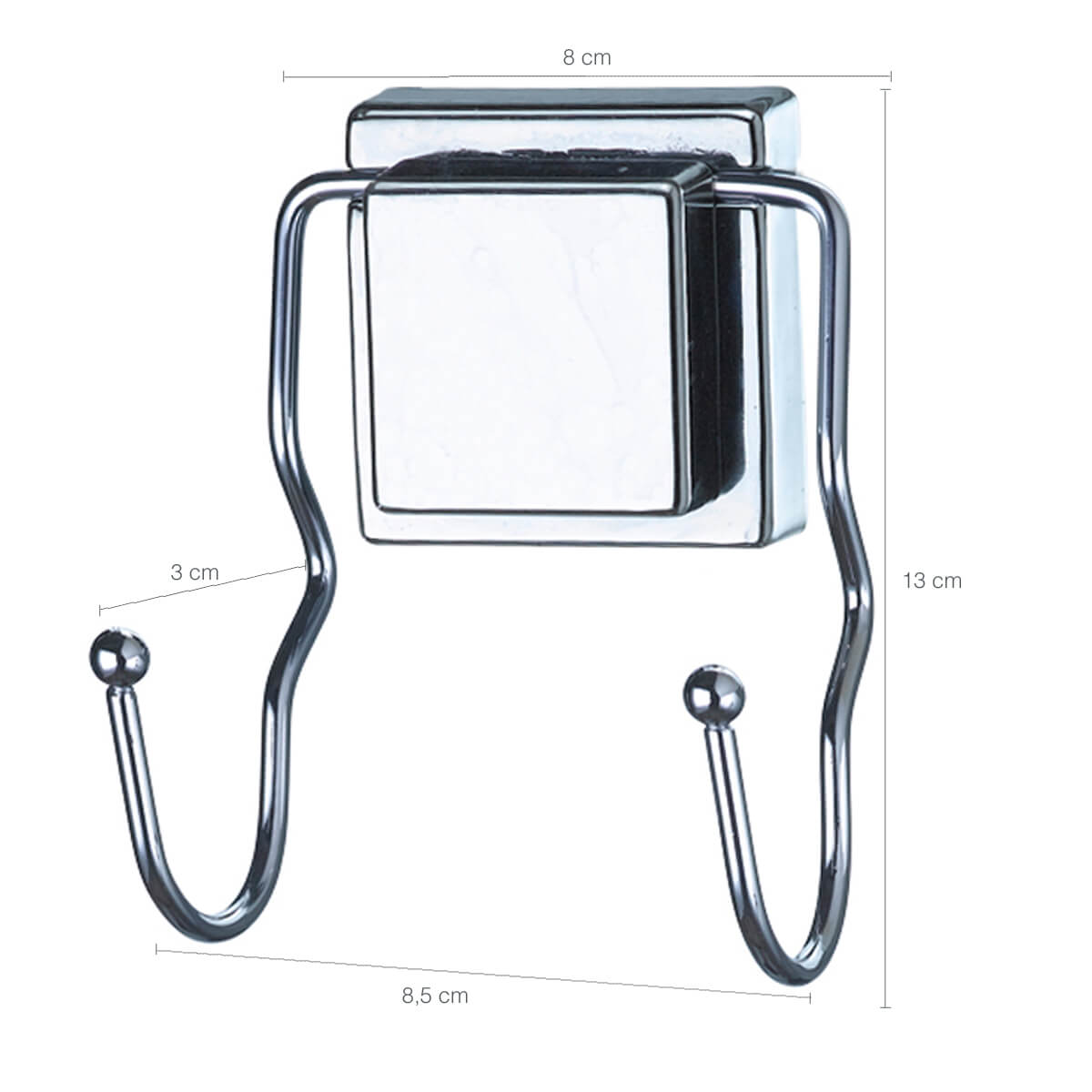 Suporte Parede Porta Secador De Cabelos Cromado De Ventosas