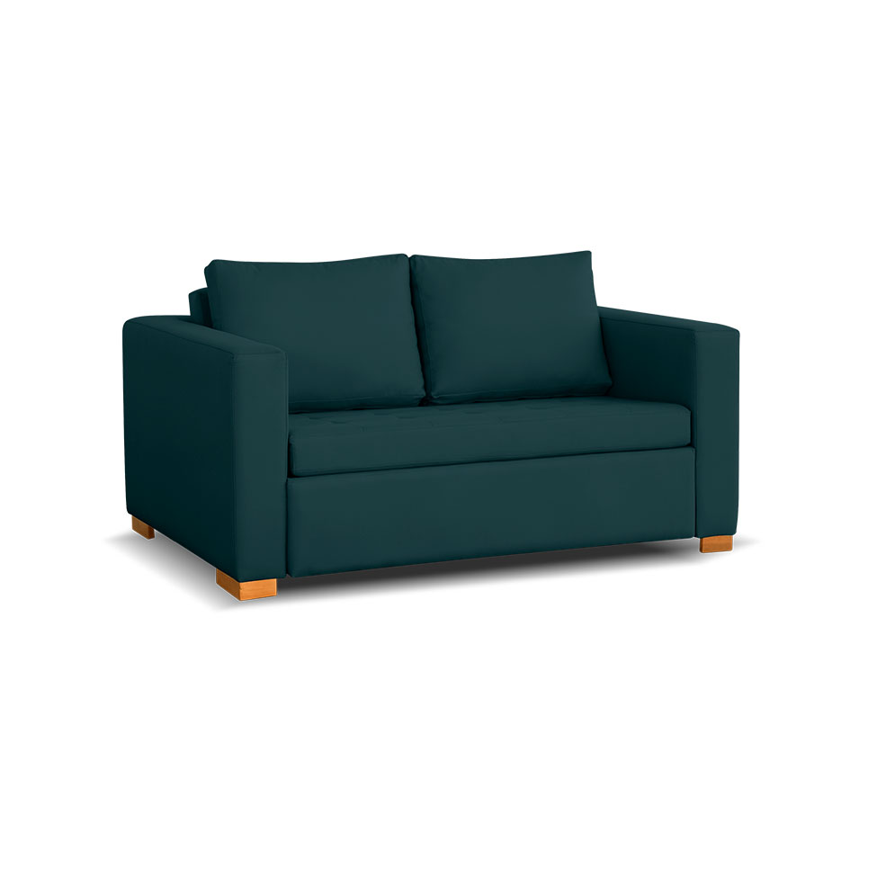 Sofá-Cama Casal 2 Lugares Palm Linho Azul