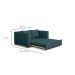 Sofá-Cama Casal 2 Lugares Palm Linho Azul