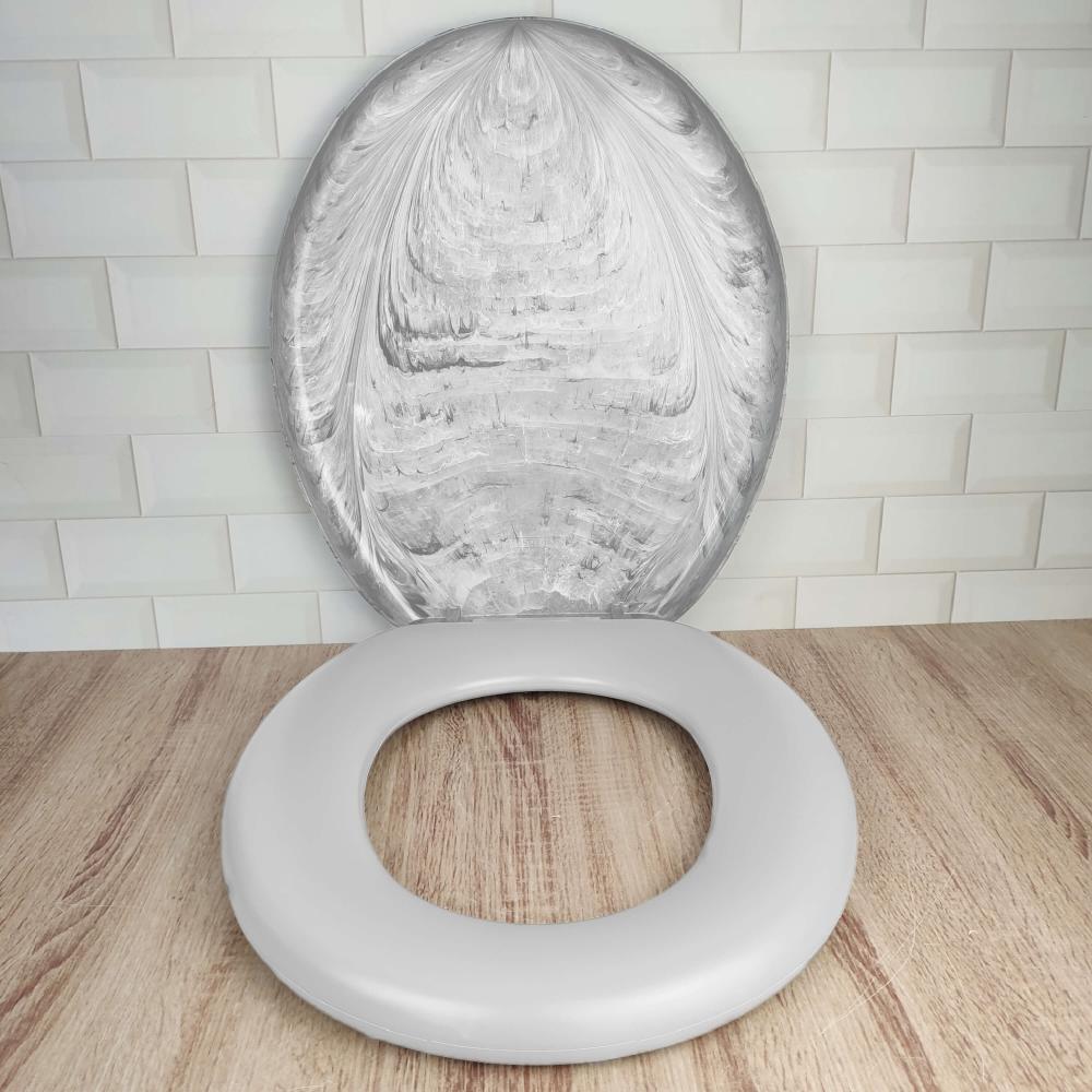 Assento para Vaso Sanitário Marmorizado Almofadado Astra Bra