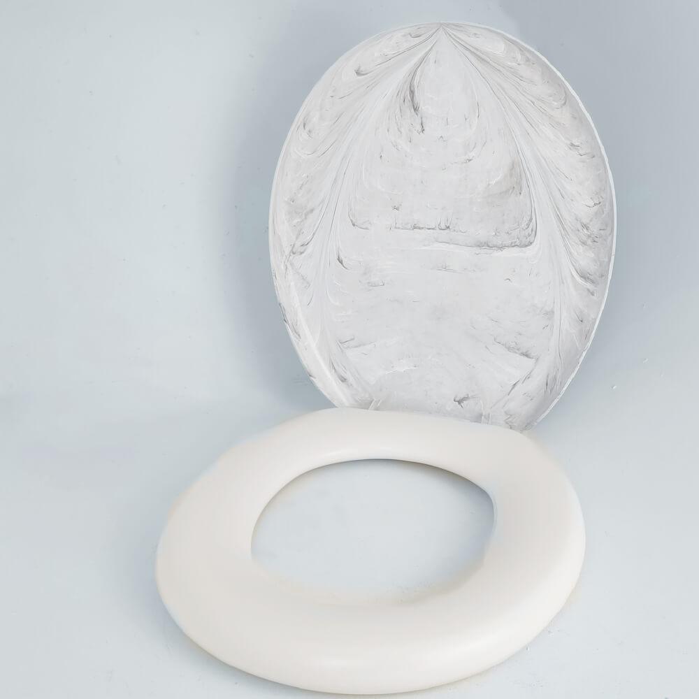 Assento para Vaso Sanitário Marmorizado Almofadado Astra Bra