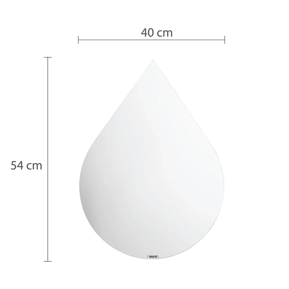 Espelho para Banheiro Formato de Gota Decorativo 40x54cm Lapidado Margarida Astra