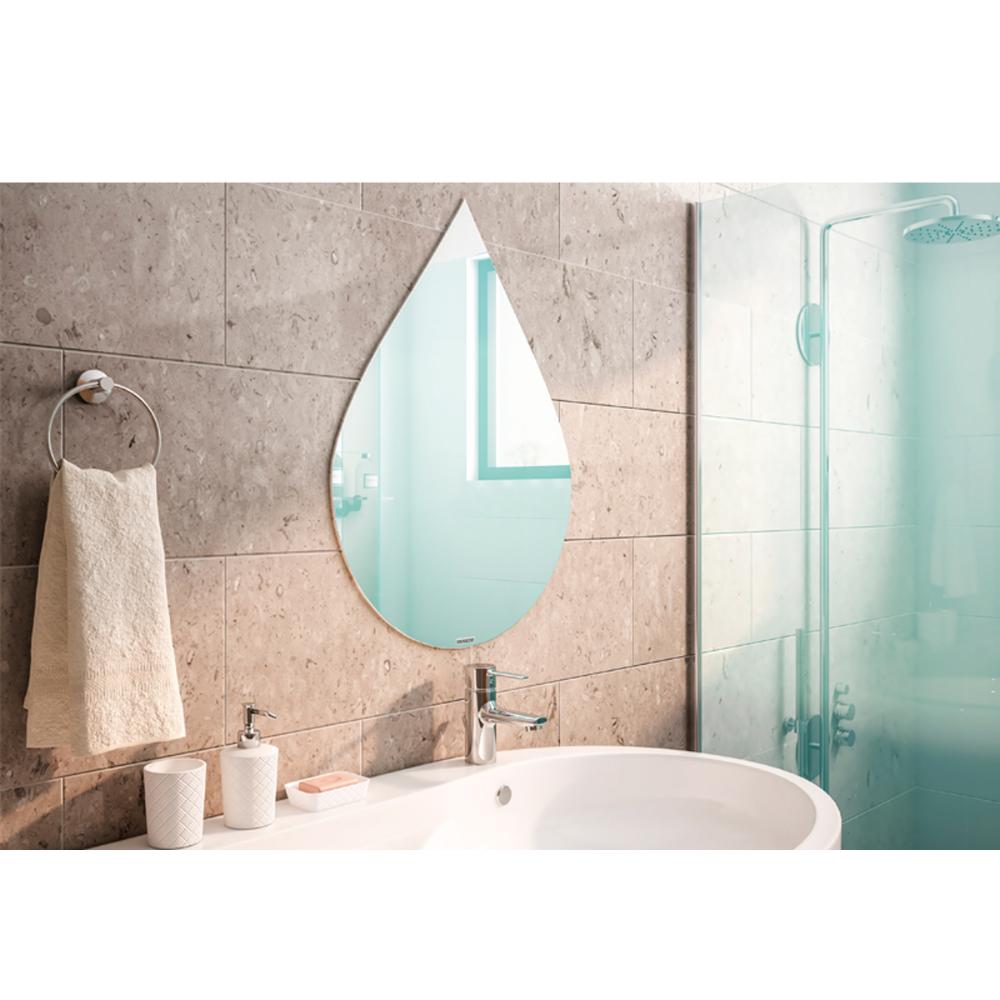 Espelho para Banheiro Formato de Gota Decorativo 40x54cm Lapidado Margarida Astra
