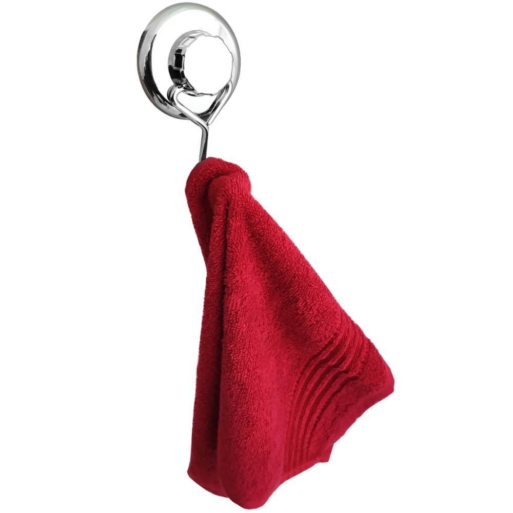 Porta Toalha De Banheiro Cabide De Inox Gancho Com Ventosa P