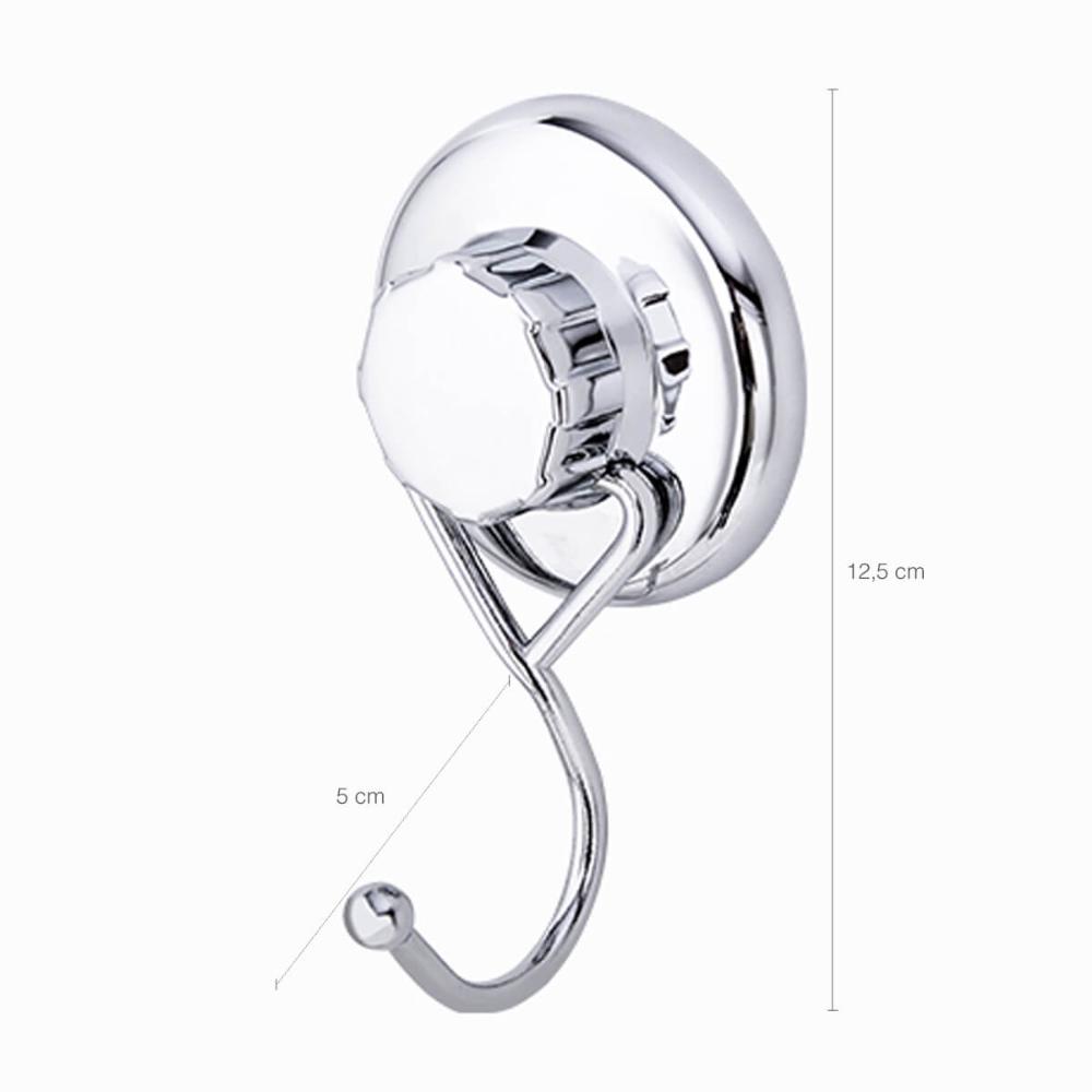 Porta Toalha De Banheiro Cabide De Inox Gancho Com Ventosa P