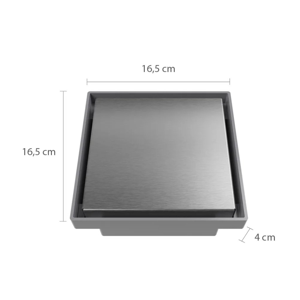 Ralo Oculto Aço Inox 15 x 15 - Astra