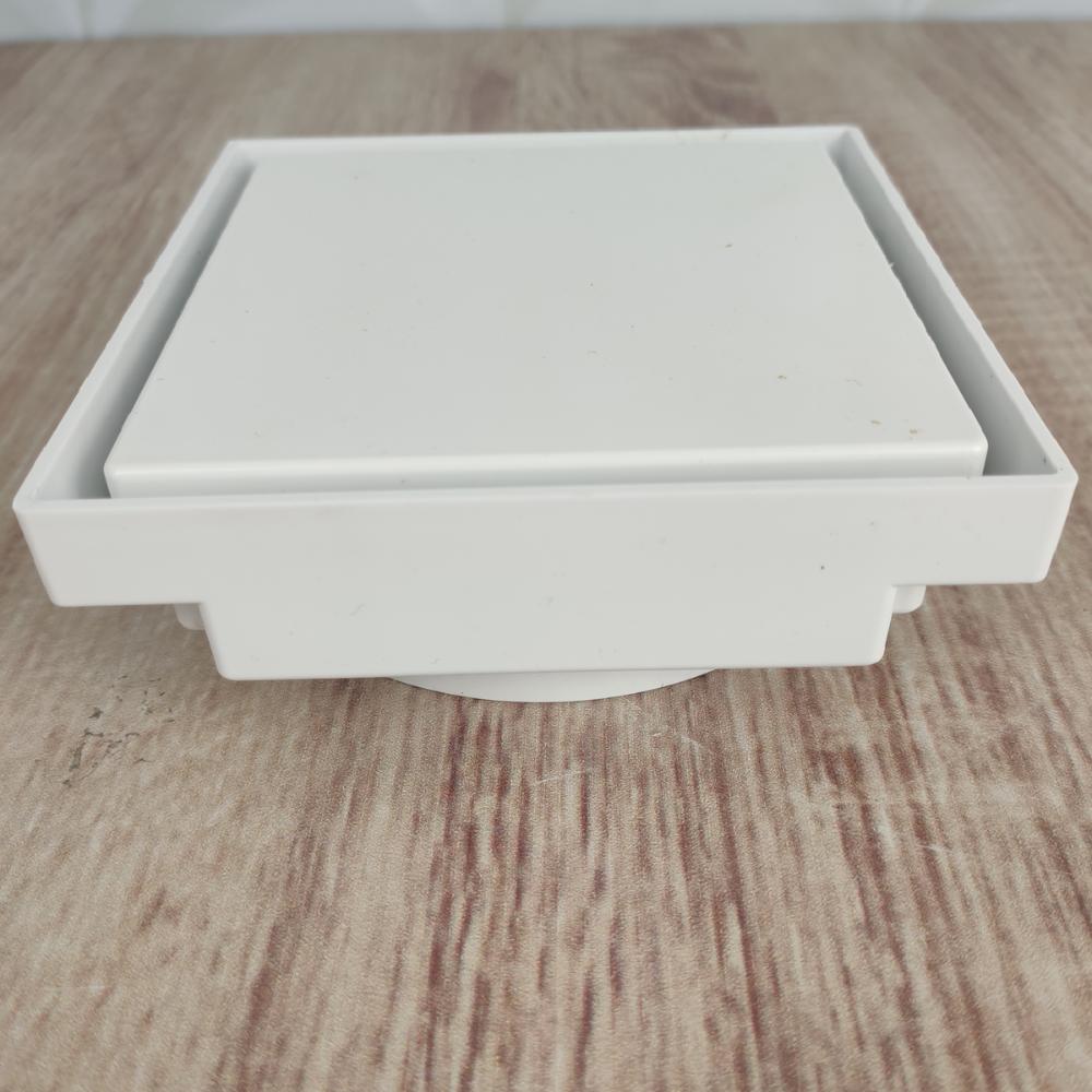 Ralo Oculto para Banheiro Anti-Inseto 10cm Astra Quadrado Br