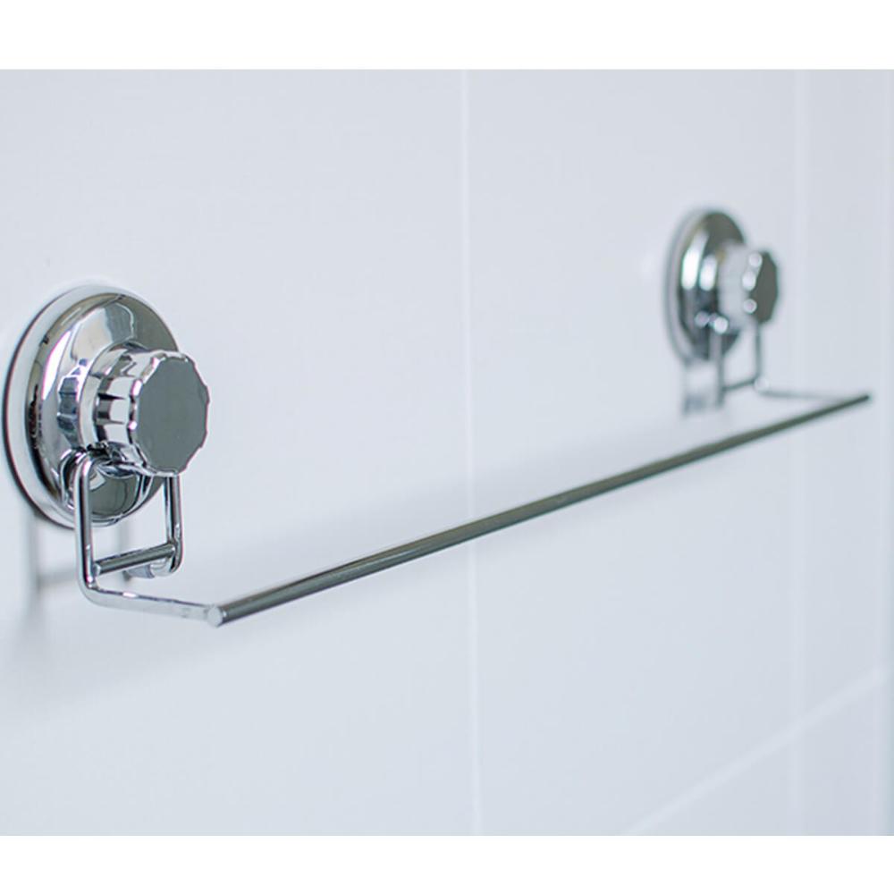 Toalheiro em Aço Inox 46cm com Ventosa Suporte Porta Toalha de Banho Banheiro Astra