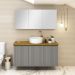 Espelheira Armário Banheiro Conexion 120cm Montada - Cinza Matt
