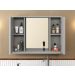 Espelheira Para Banheiro Provençal 80cm Cinza Matt