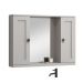 Espelheira Para Banheiro Provençal 80cm Cinza Matt