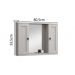 Espelheira Para Banheiro Provençal 80cm Cinza Matt