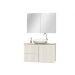 Gabinete Para Banheiro Ripado 80cm Branco com Cuba Branca