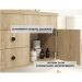 Kit Luna 60 Para Banheiro com espelho e cuba suspenso MDF