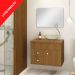 Kit Luna 60 Para Banheiro com espelho e cuba suspenso MDF