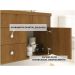 Kit Luna 60 Para Banheiro com espelho e cuba suspenso MDF