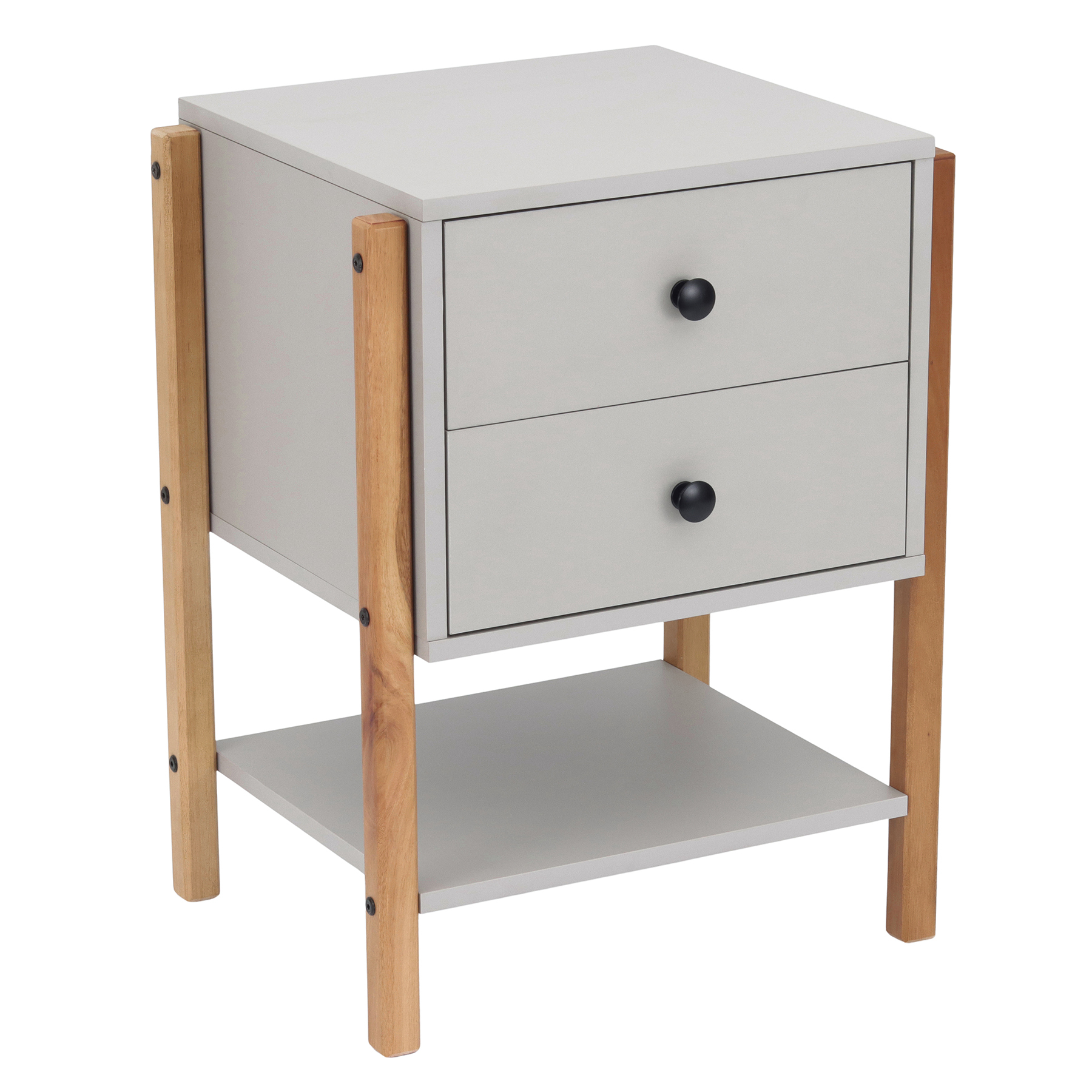 Mesa de Cabeceira Cinza Magali