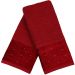 Kit 3 Toalha Lavabo Cristal Natalina 30x50cm Burgundy