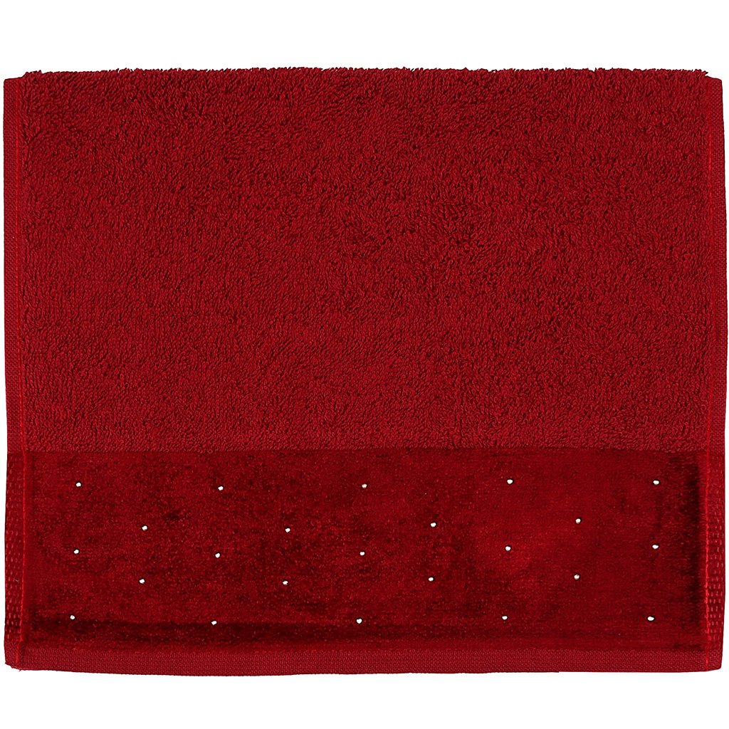 Kit 3 Toalha Lavabo Cristal Natalina 30x50cm Burgundy/Imensidão Azul