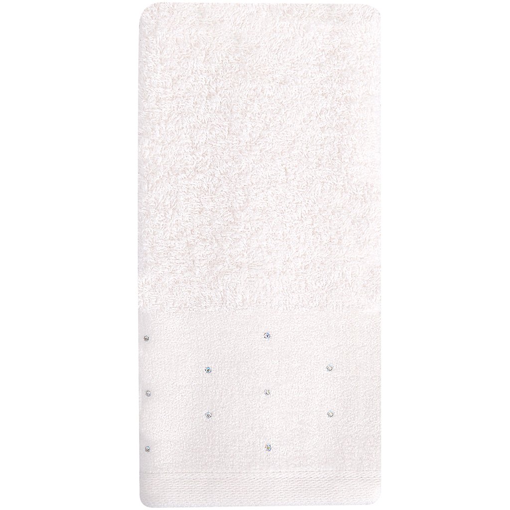 Kit 5 Toalha Lavabo Cristal Natalina 30x50cm Off White/Imensidão Azul