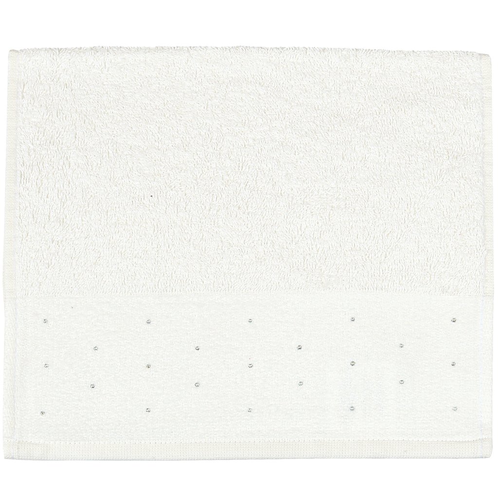 Kit 5 Toalha Lavabo Cristal Natalina 30x50cm Off White/Imensidão Azul