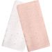 Kit 5 Toalha Lavabo Cristal Natalina 30x50cm Off White/Veludo Rosa