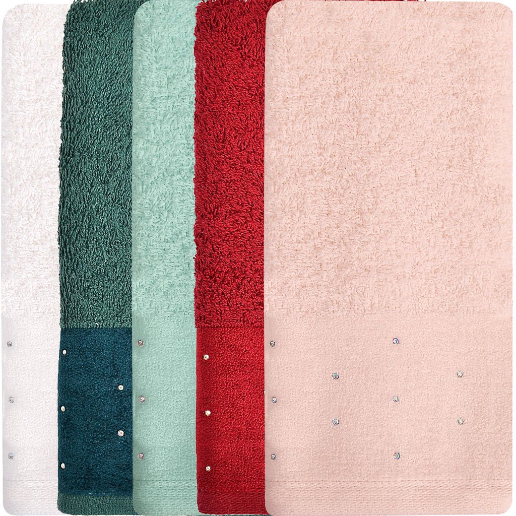 Kit 5 Toalha Lavabo Cristal Natalina 30x50cm Sortidos