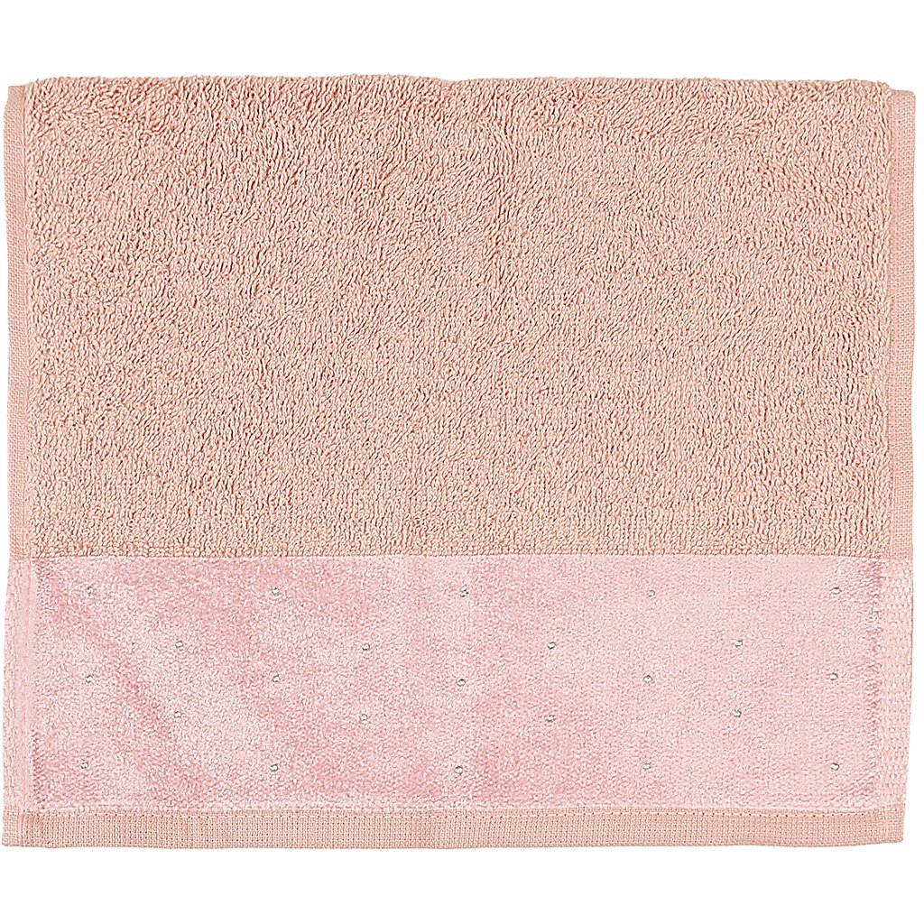 Kit 5 Toalha Lavabo Cristal Natalina 30x50cm Veludo Rosa