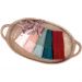 Kit 5 Toalha Lavabo Cristal Natalina 30x50cm Veludo Rosa