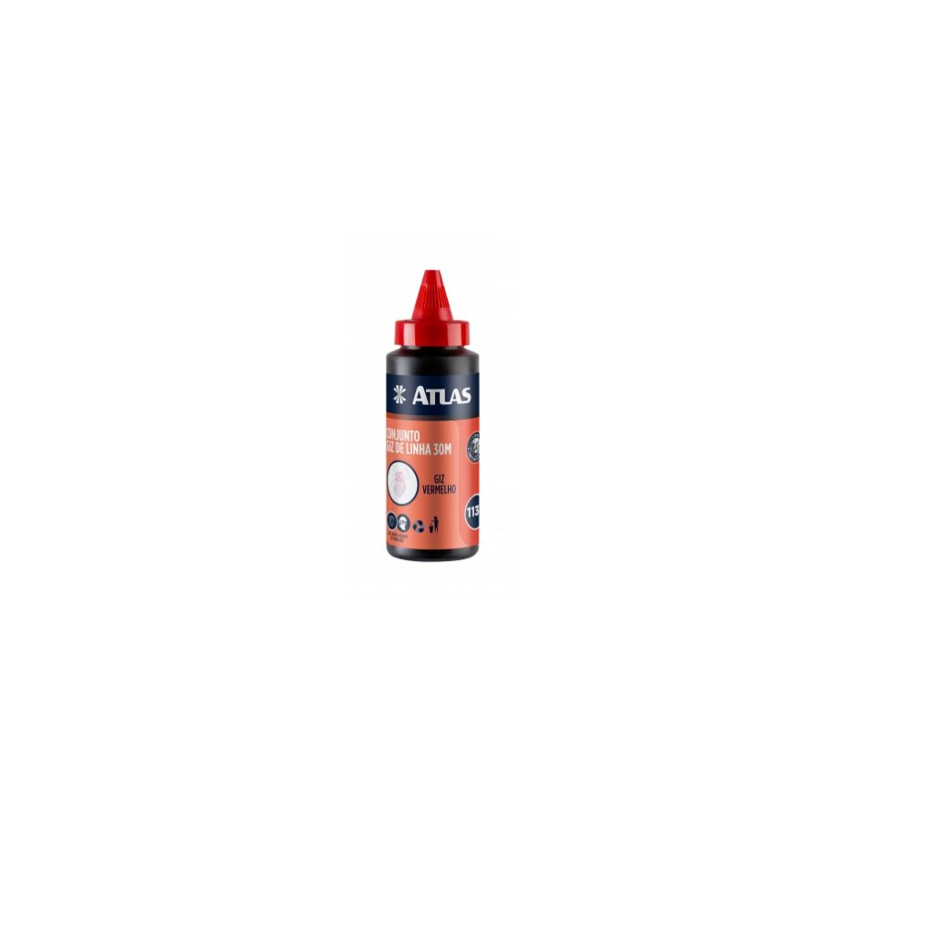 Kit Carretel + Refil Giz Vermelho 30 Metros - Atlas